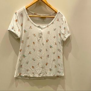 floral white top